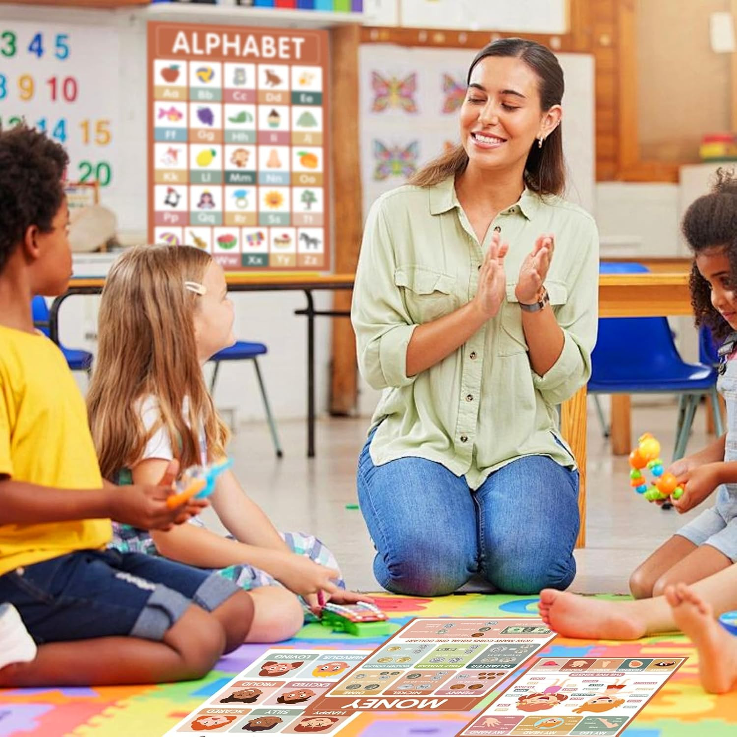 Toddler Learning Posters -18 Boho Educational Posters for Toddlers 1-5 – Laminat