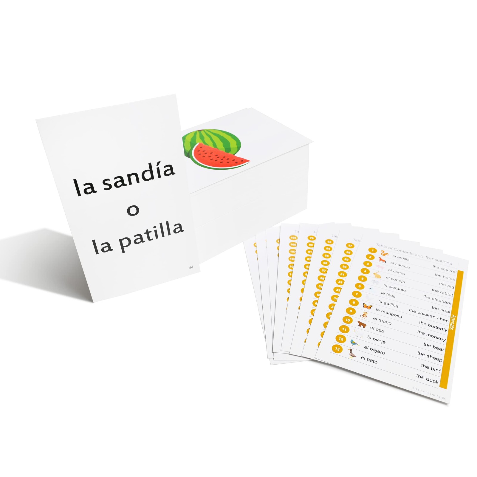 192 Spanish Beginning Vocabulary Flash Cards with Original Artwork – For All …