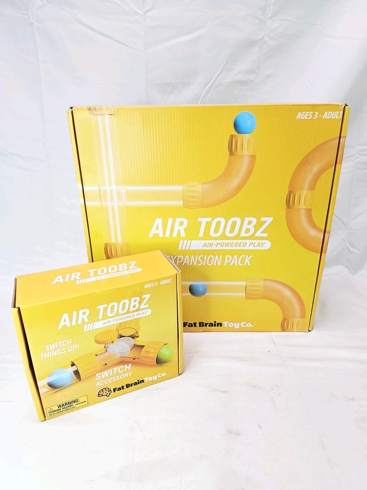 Fat Brain Air Toobz Expansion Pack w/ Switch Accessory, Air Powered STEM Toy