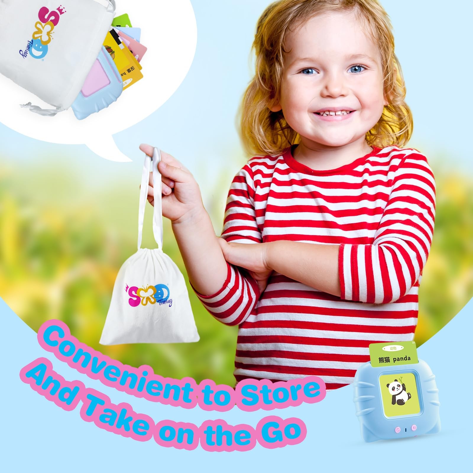 Chinese & English Bilingual Talking Flash Cards for Toddler/Beginning – Learn…