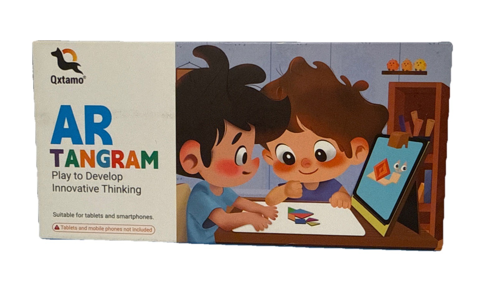Qxtamo STEM Toys for Kids Ages 4-6, AR Tangram Puzzles with 1000+ Combinations