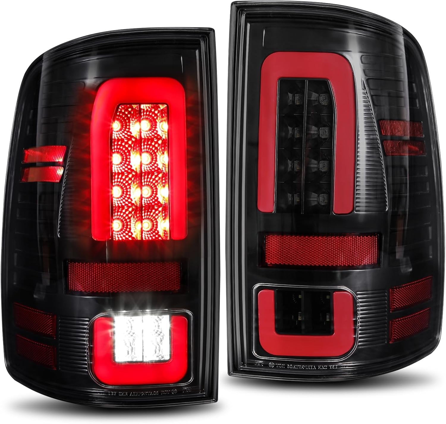 Dodge Ram 1500 Black LED Tail Lights 2009-2018