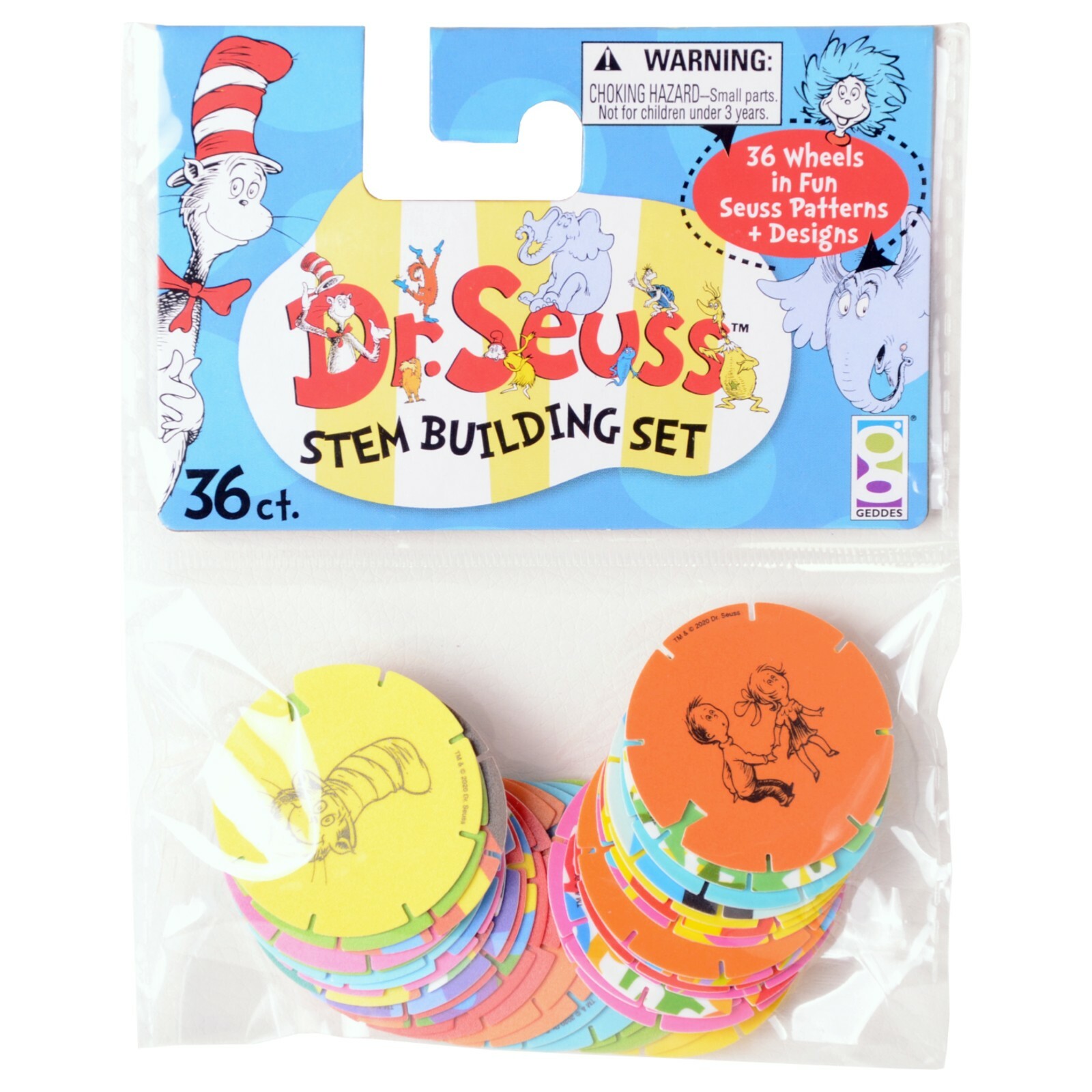 Dr. Seuss STEM Building Set Educational Learning Toy 36ct. Per Bag (Age 3+)