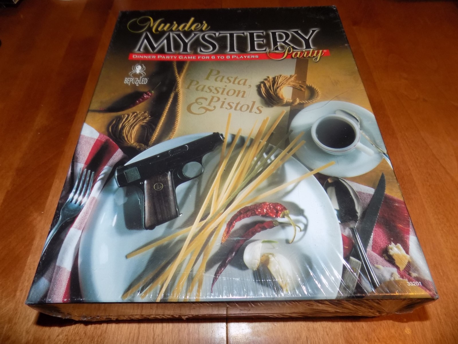 MURDER MYSTERY DINNER PARTY GAME Pasta Passion & Pistols BEPUZZLED NEW SEALED