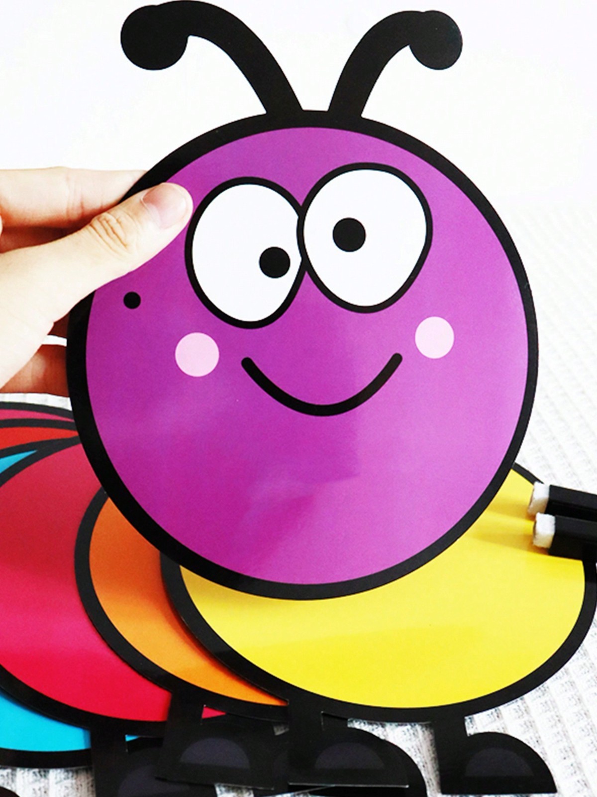 DIY Writable Caterpillar Linking Cards, Montessori Preschool Puzzle Teaching Too