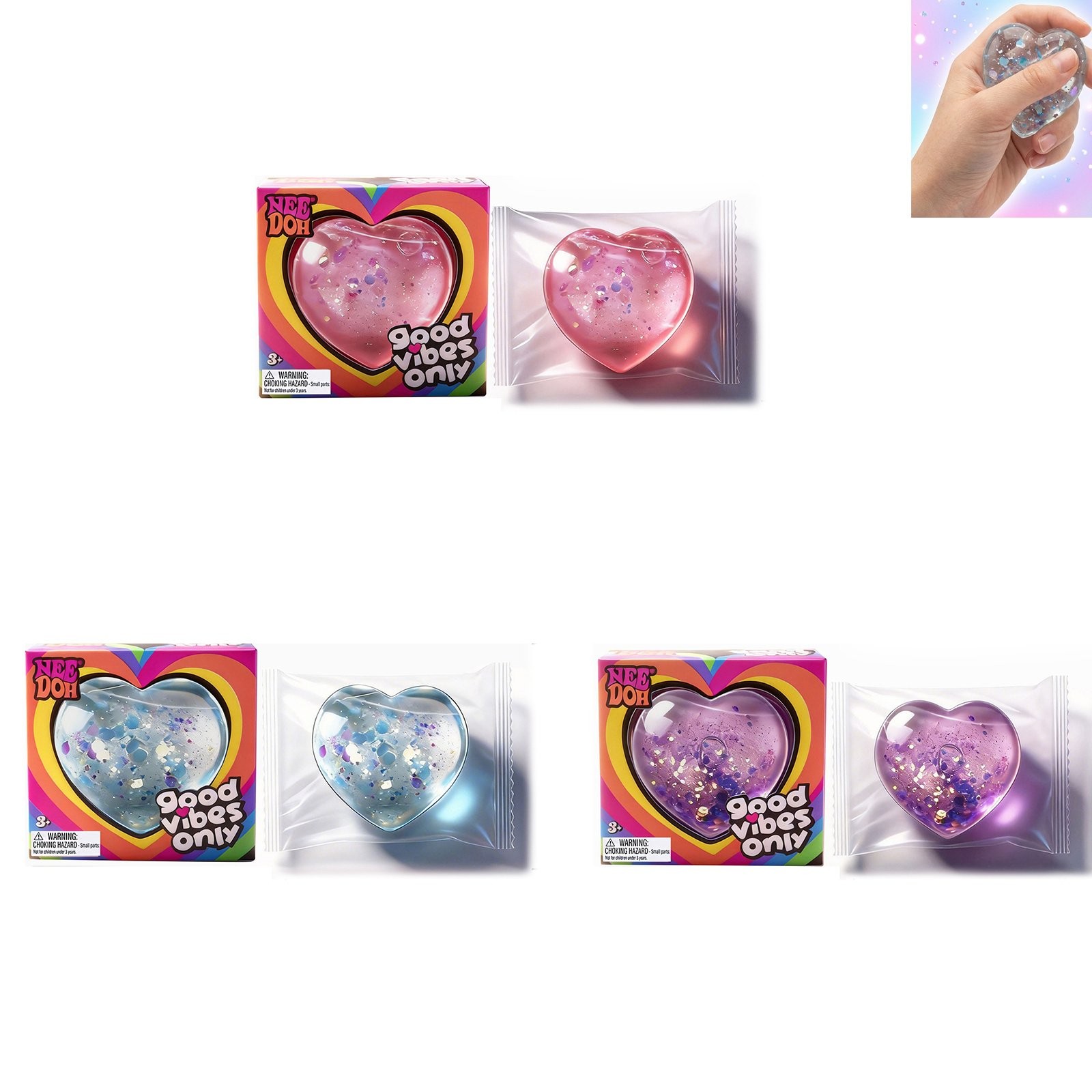 Good Vibes Only Heart Squeeze Toy JQ