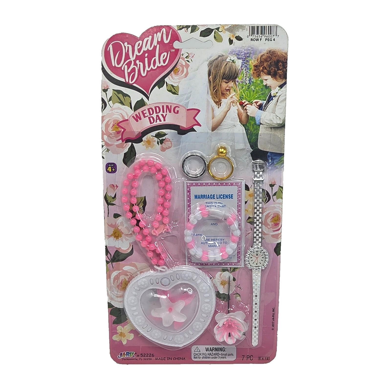 2017 JA-RU DREAM BRIDE WEDDING DAY RINGS NECKLACE WATCH KIDS PLASTIC TOY NEW