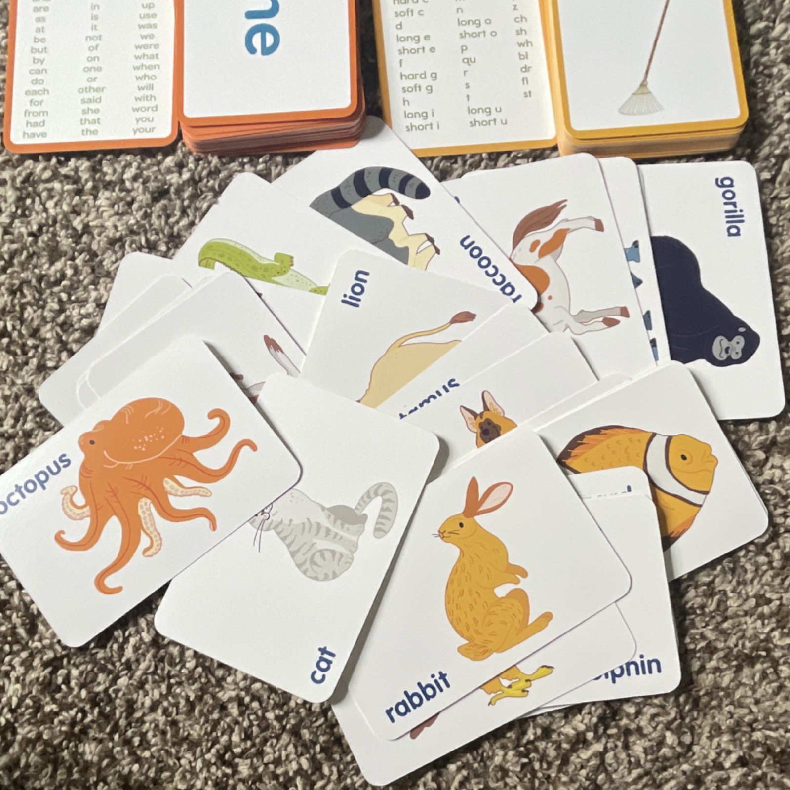 Bendon Alphabet Flash Cards Go Fish Game Cards Set Animals Letters 3-7 yrs