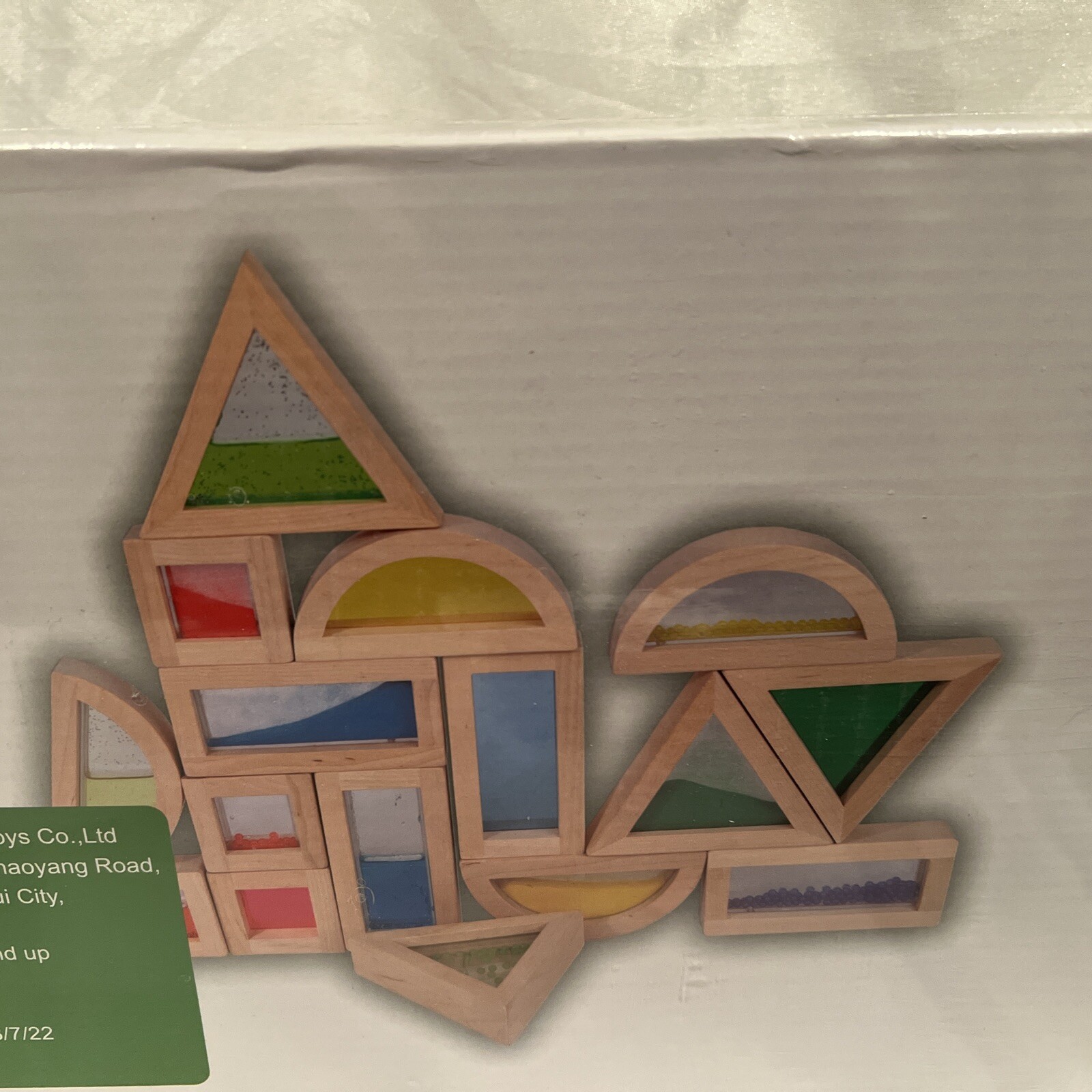 New-Rainbow Building Blocks Transparent Building Blocks Stacking -see Through