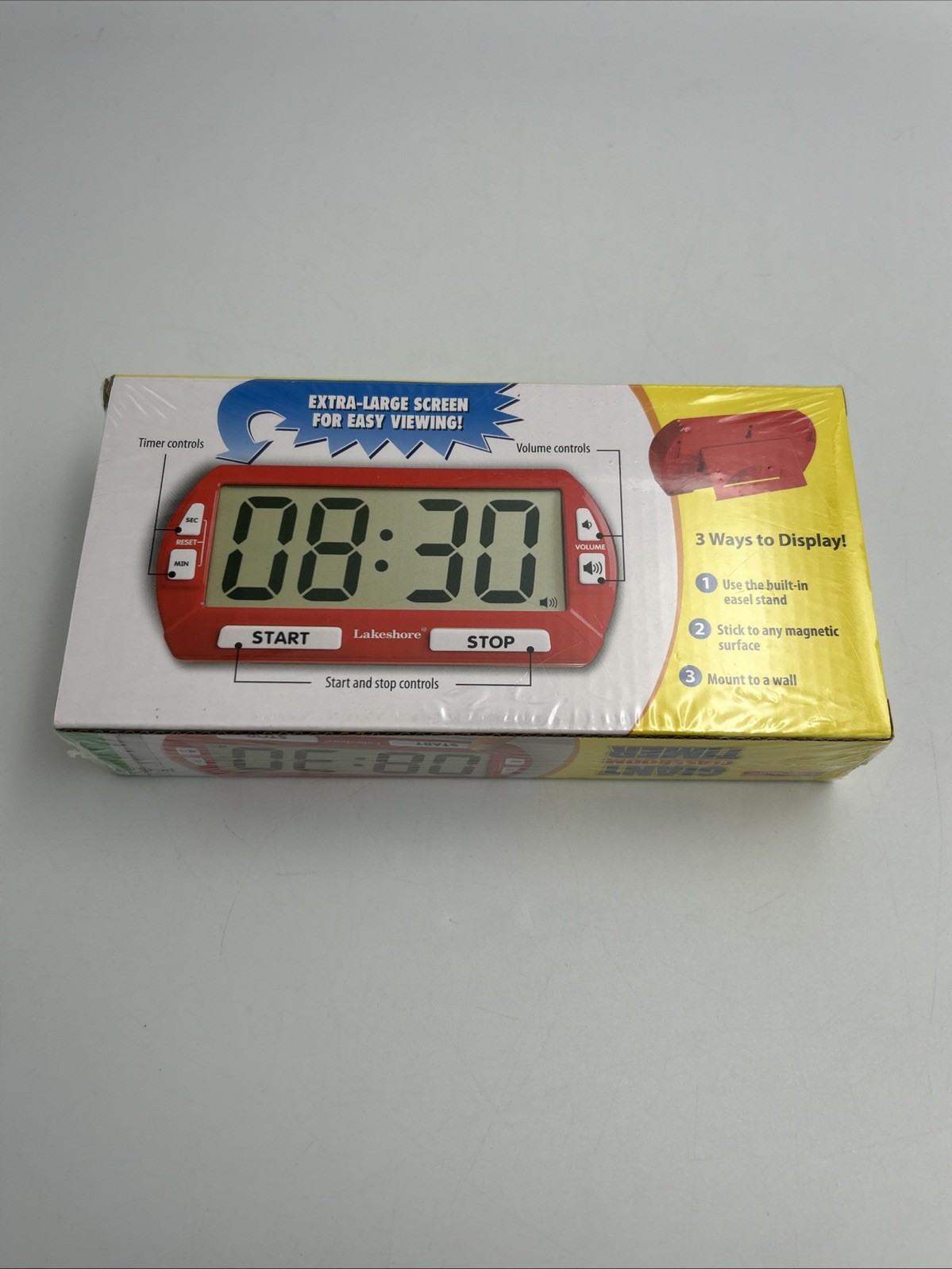Lakeshore Giant Magnetic Classroom Timer PP181 Red Gray White New In Box