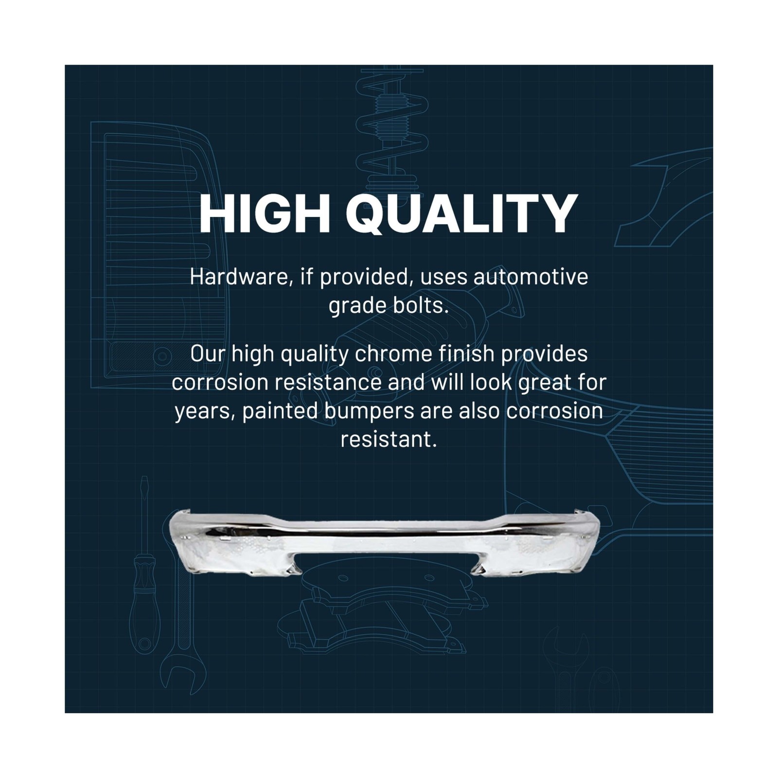 Garage-Pro 1-Piece Front Bumper for Chevrolet Silverado 1500 2003-2006 BASE L…