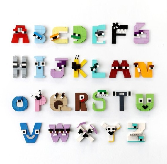 Alphabet Lore Block Brick Play Set English Learning Kids Korean Academy/Express
