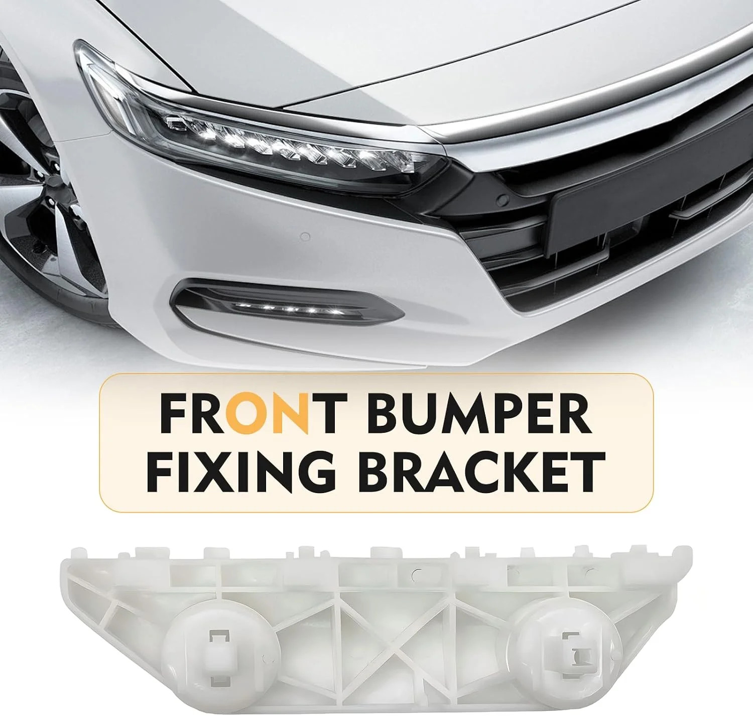 Pack-2 Bumper Bracket Stiffener Kit, Front Left and Right Bumper Bracket, Replac