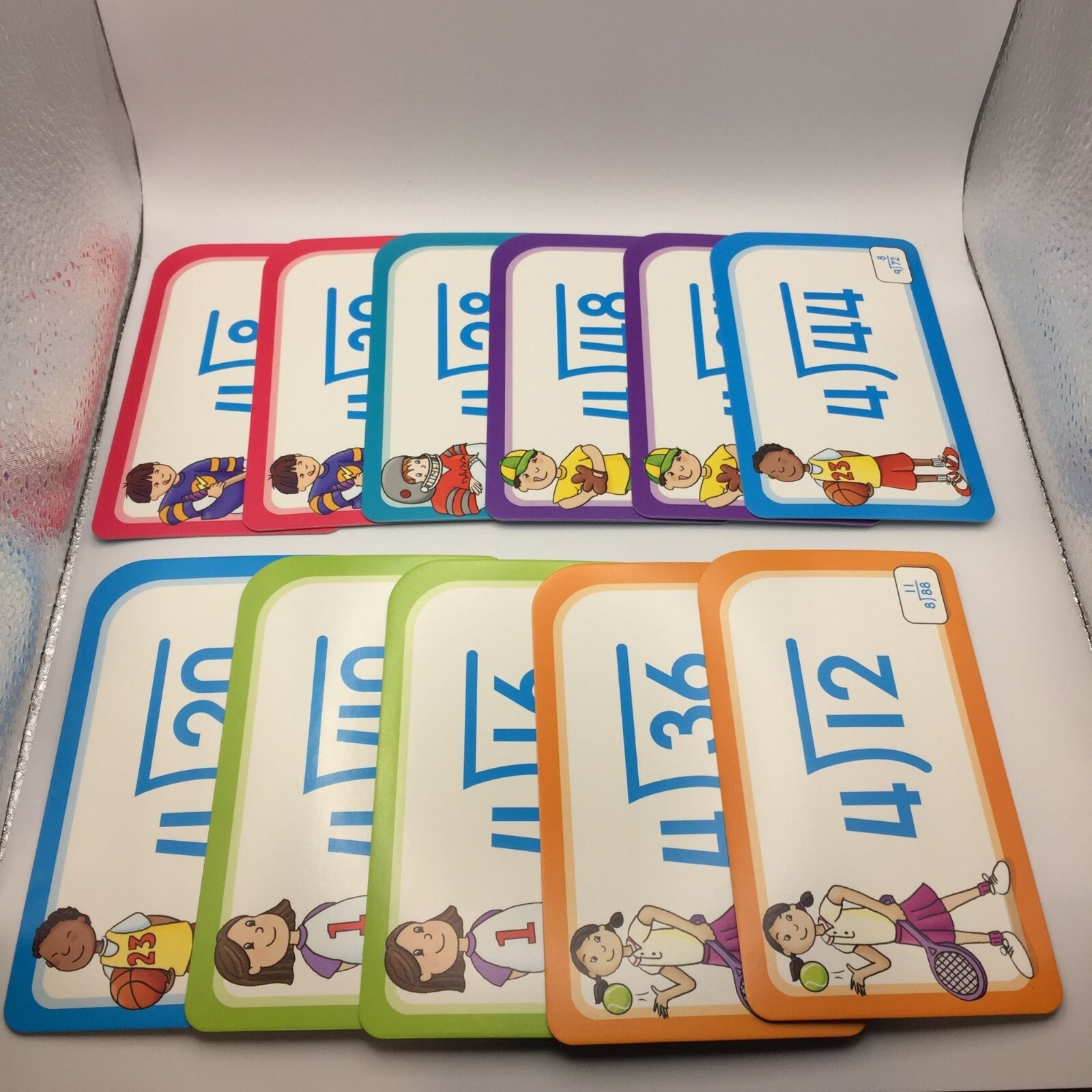 2 Packs Flash Cards School Zone Division 0-12 Fun Logic Alphabet Photo Counting