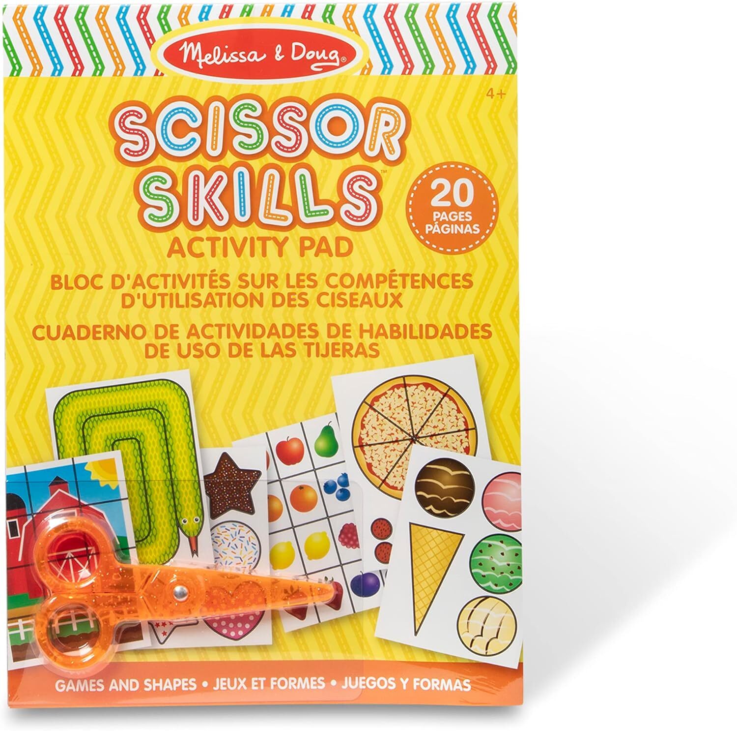 Melissa & Doug Scissor Skills Activity Book With Pair of Child-Safe Scissors (20