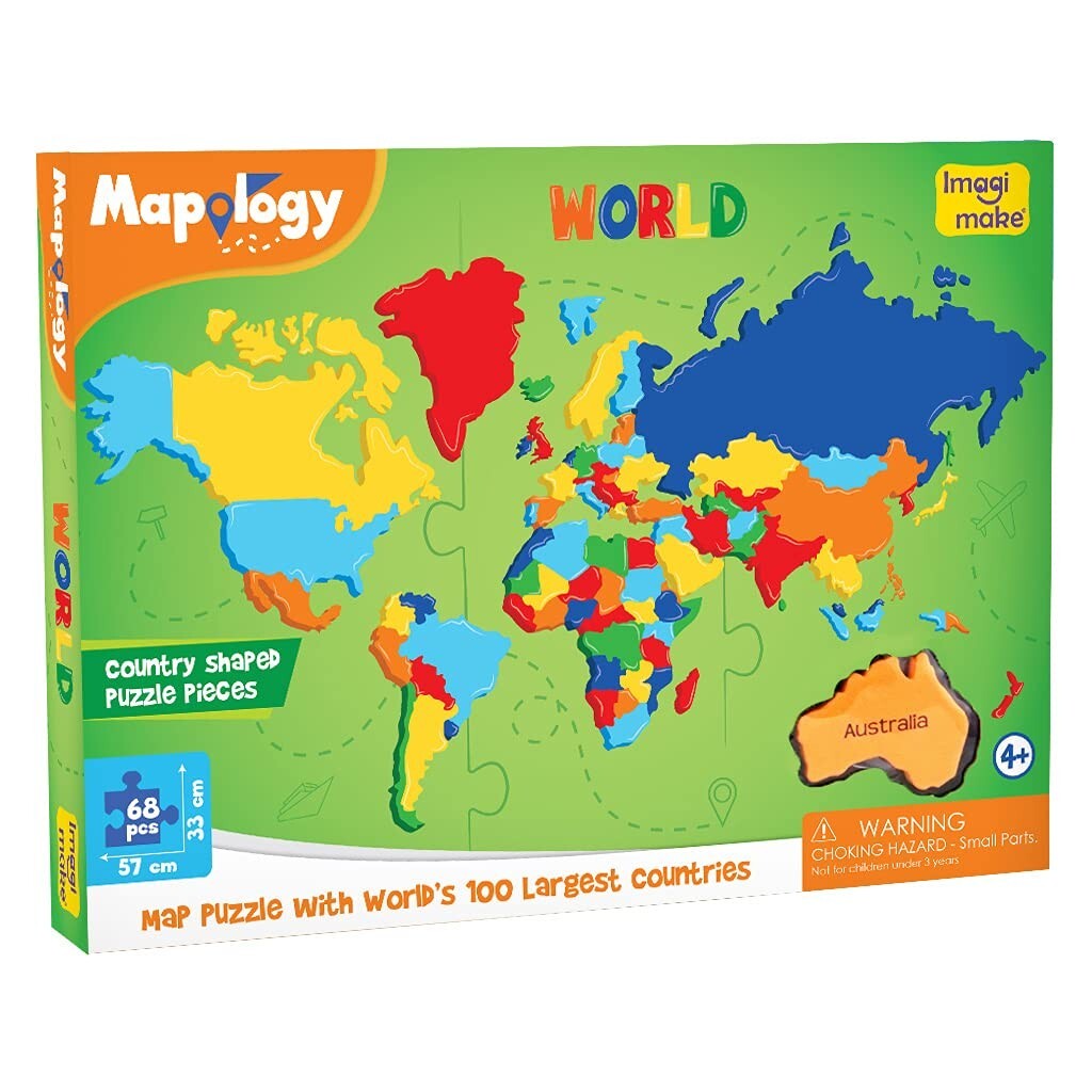 Mapology World Map & Its Countries- Learning Aid & Educational Toy JigSaw Puzzle