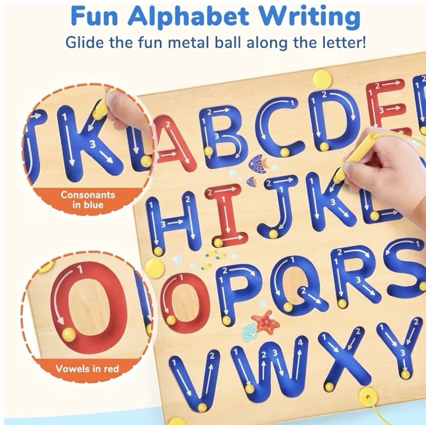 JoyCat Magnetic Letter Tracing Practice Board, for Kids NIB