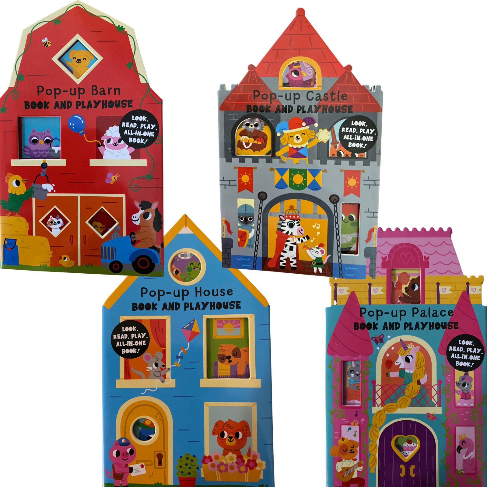 Pop-Up Barn, Castle, House, or Palace Board Book and Playhouse! CHOICE – 4 NEW!