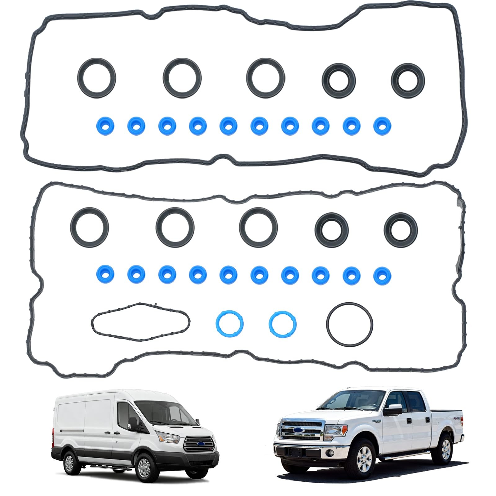 VS50879R 3.5L Valve Cover Gasket Compatible with 2012 2013 2014 Ford Black