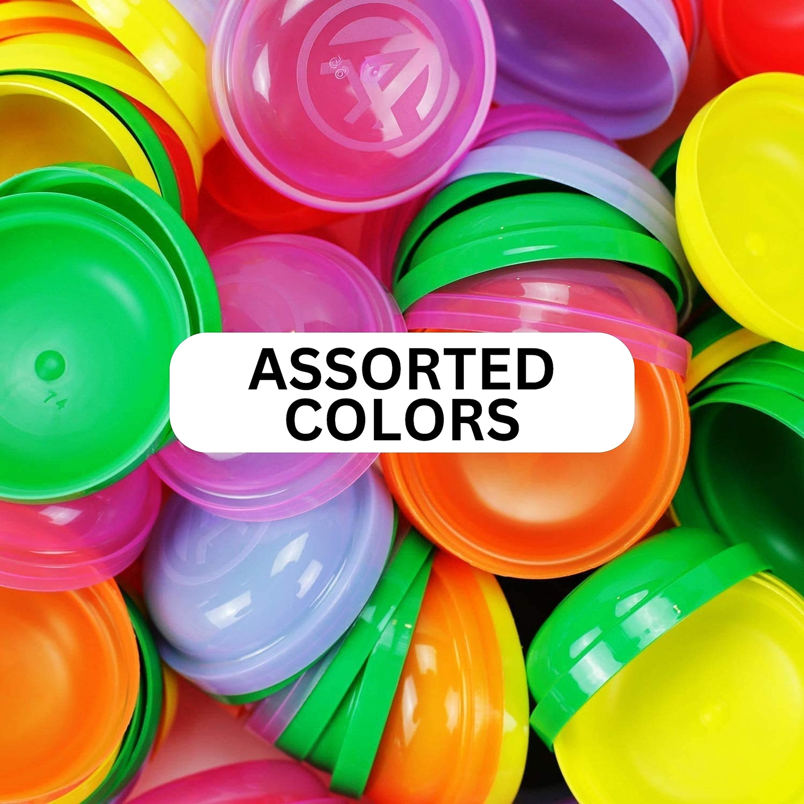 2” Frosty-Clear Acorn Capsules 30 Pcs Assorted Colors Plastic Capsules for Toys