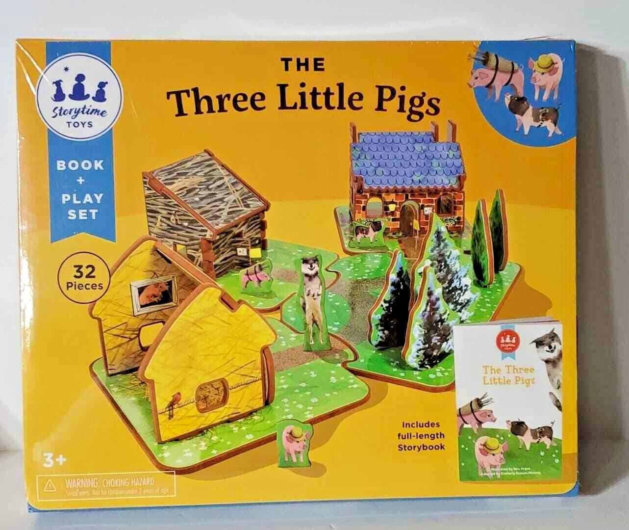 Storytime Toys Three Little Pigs 3D Imagination Play Set and Storybook