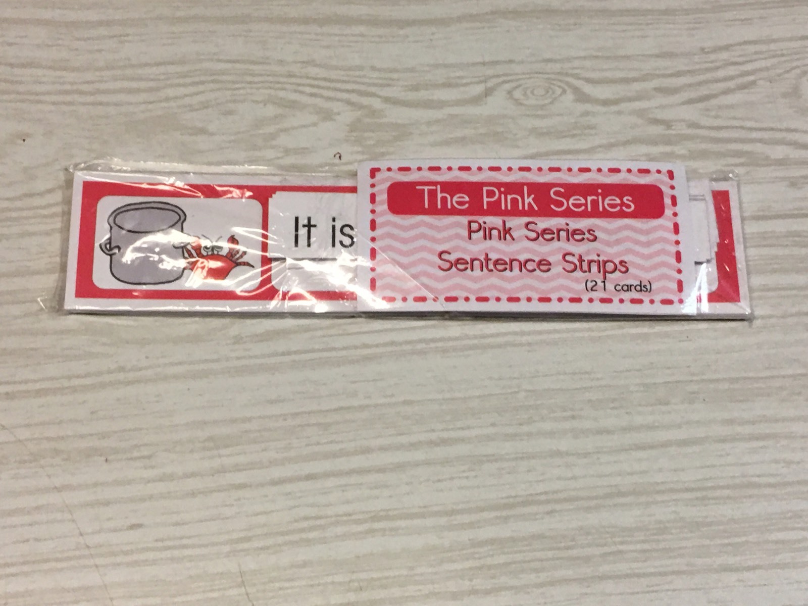 The Pink Series – Matching Sentences Strips (21 strips) Montessori
