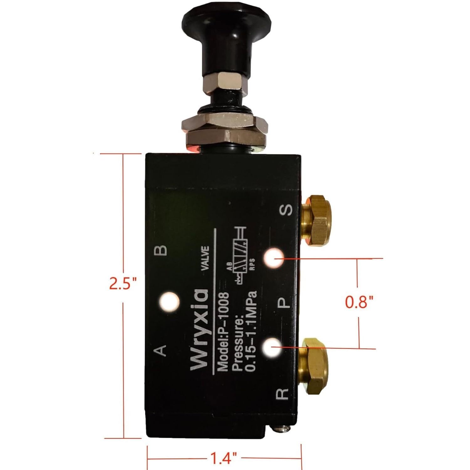 Air Valve Push-Pull 4 Way 2 Position Manual Dump Truck Tailgate Valve BAV010