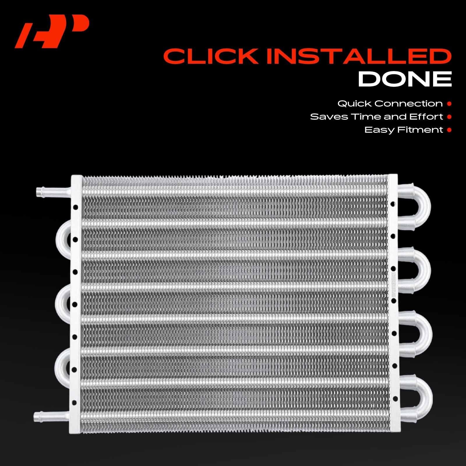 A-Premium Transmission Oil Cooler, Universal Aluminium 8 Pass Tube and Fin, O…