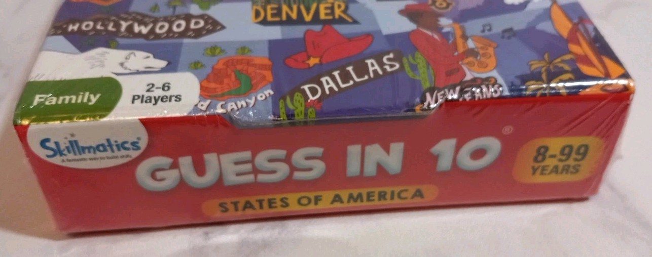 Skillmatics Guess In 10 Educational Game States Of America New Unopened