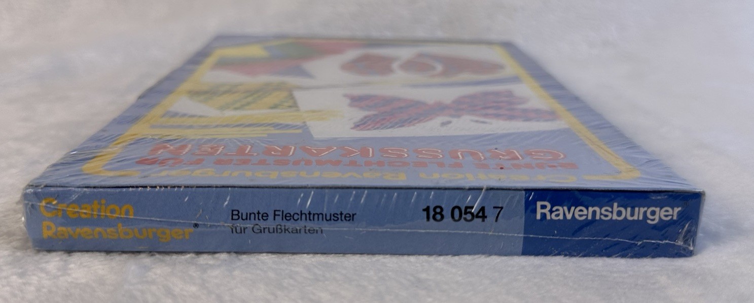 NOS Vintage Creation Ravensburger Paper Greeting Card Craft Kit GERMAN Braiding