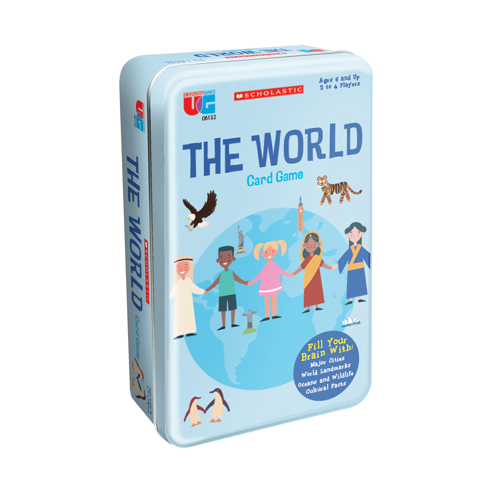 New – University Games Scholastic The World Card Game – Ages 6+ | 2-4 players