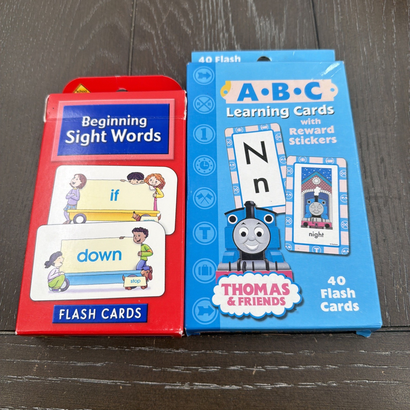 1 School Zone Sight Words & 1 Thomas ABC Flash Cards
