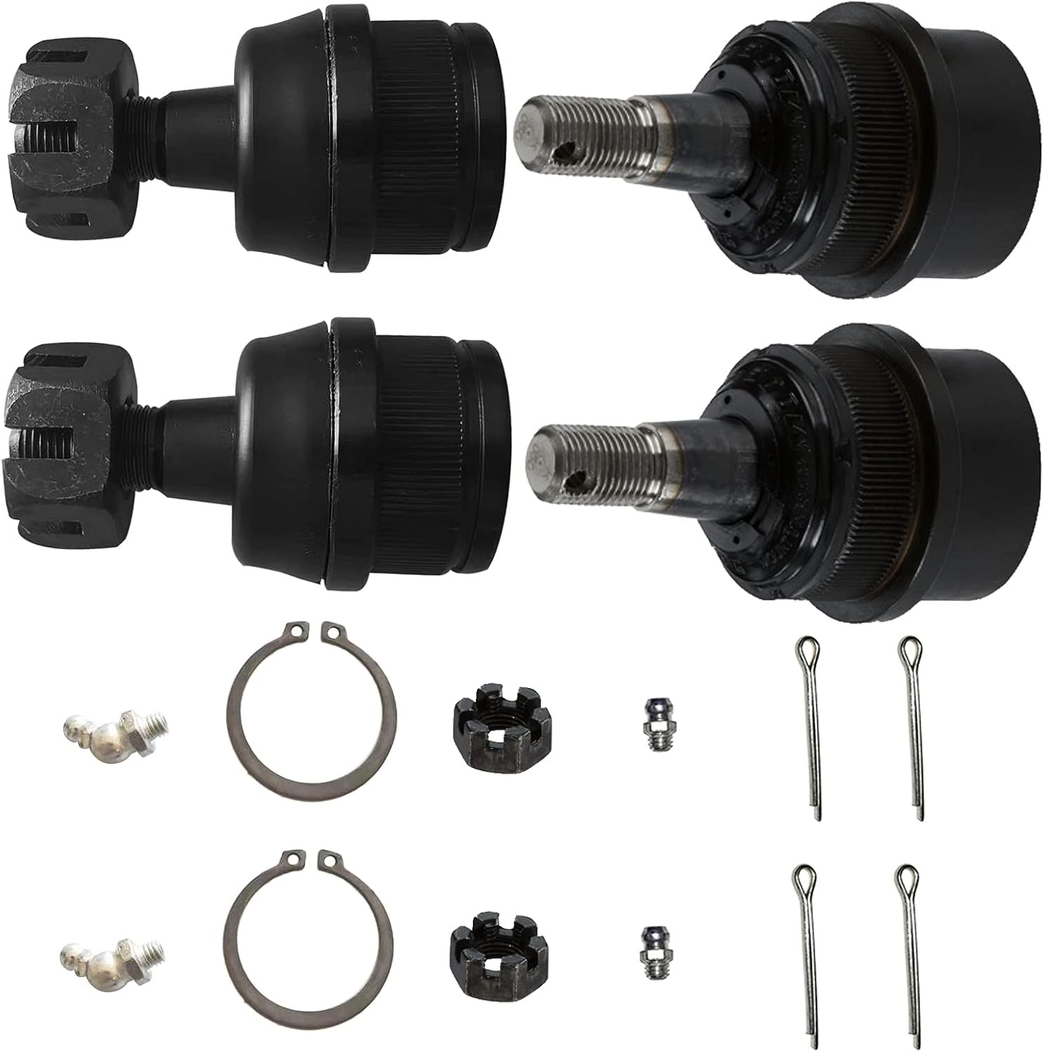 4pc Front Upper Lower Ball Joint Kit K3134 K3185 for Jeep Wrangler 2007-2017,