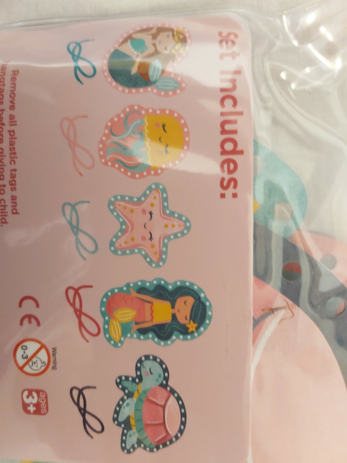 Mermaid Lacing Card Set Fine Motor Development Preschool Age 3+ Stephen Joseph
