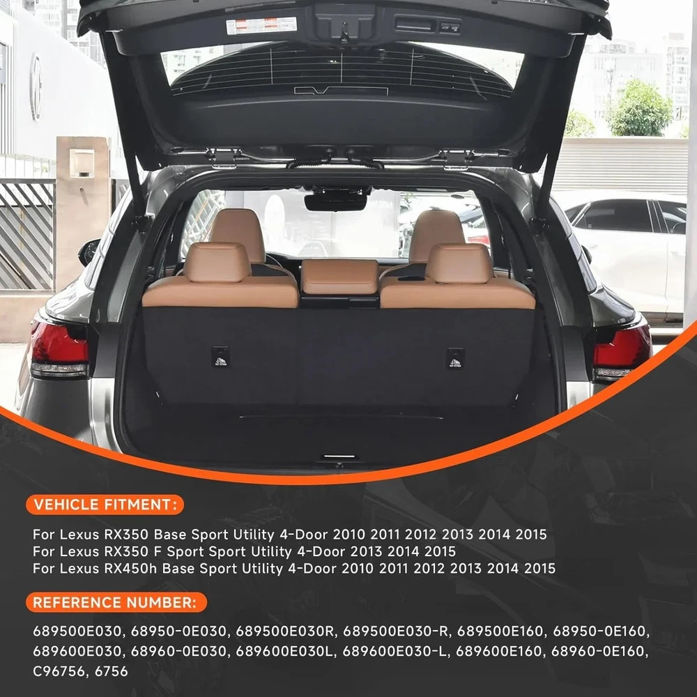 Trunk Struts Shocks Replace OE# 689500E030 for 10-15 Lexus RX350 RX450h 2PC