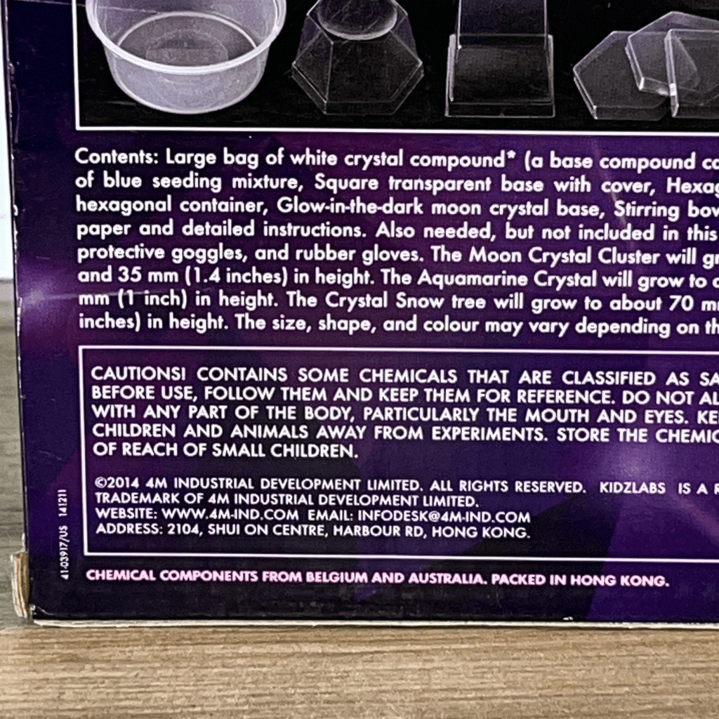 Kidz Labs Crystal Science/Grow Your Own Crystals-Brand new
