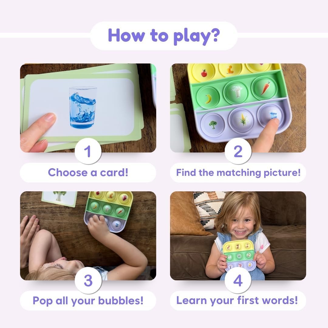 Popplers, Matching Memory Game for Toddlers Early Learning & Educational Fidg…