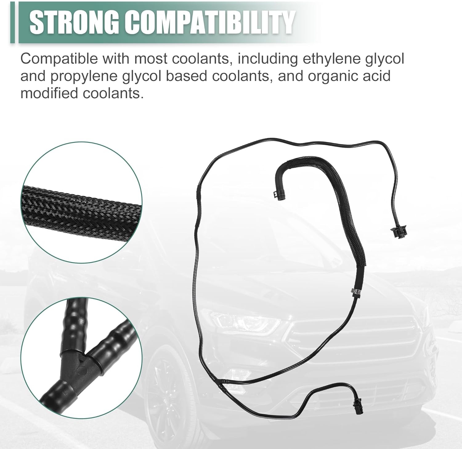X AUTOHAUX Engine Coolant Overflow Hose for ford escape 1.6L 2013-2016 For Ford