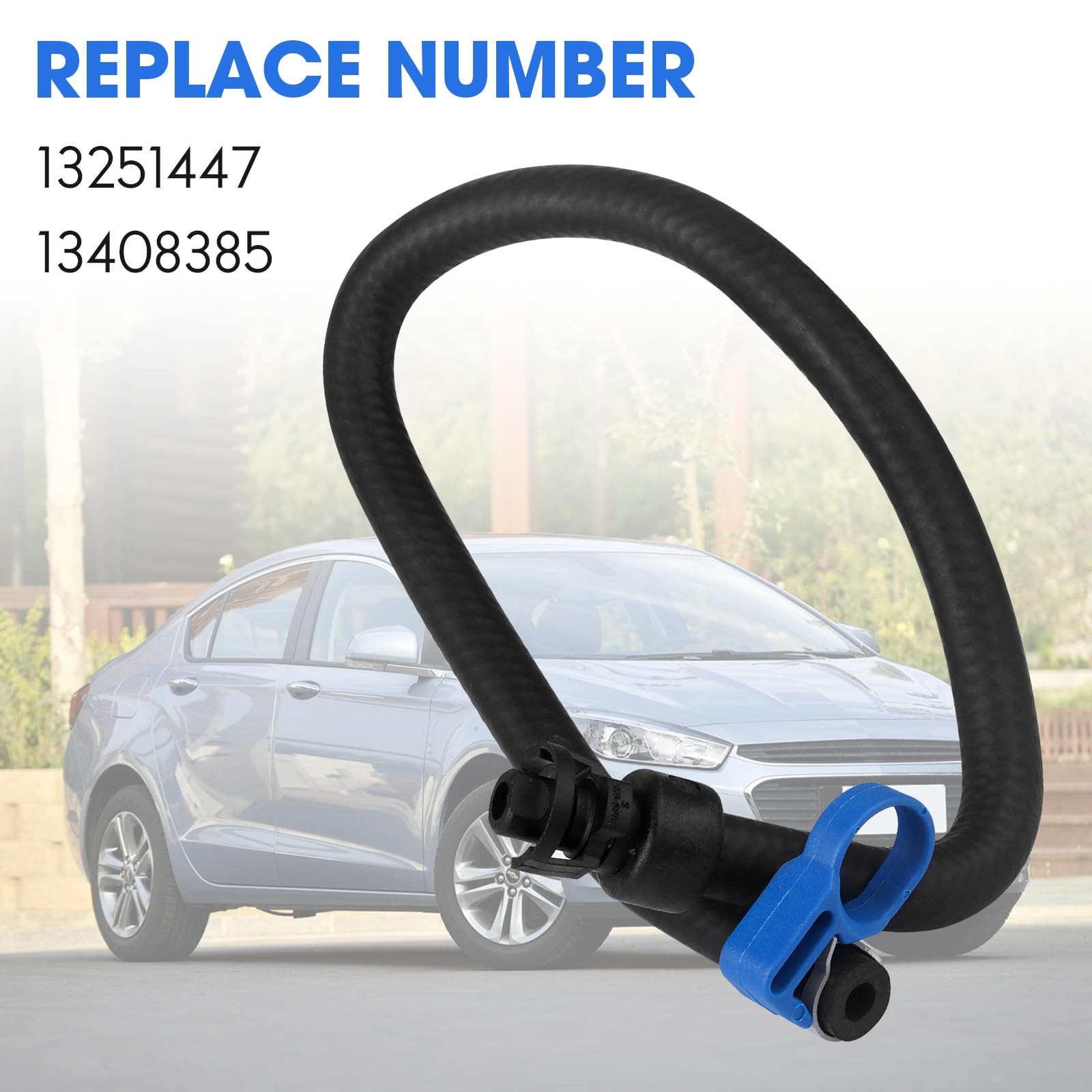 Radiator Coolant Hose Compatible with 2011-2015 Chevrolet 20 inches, Black