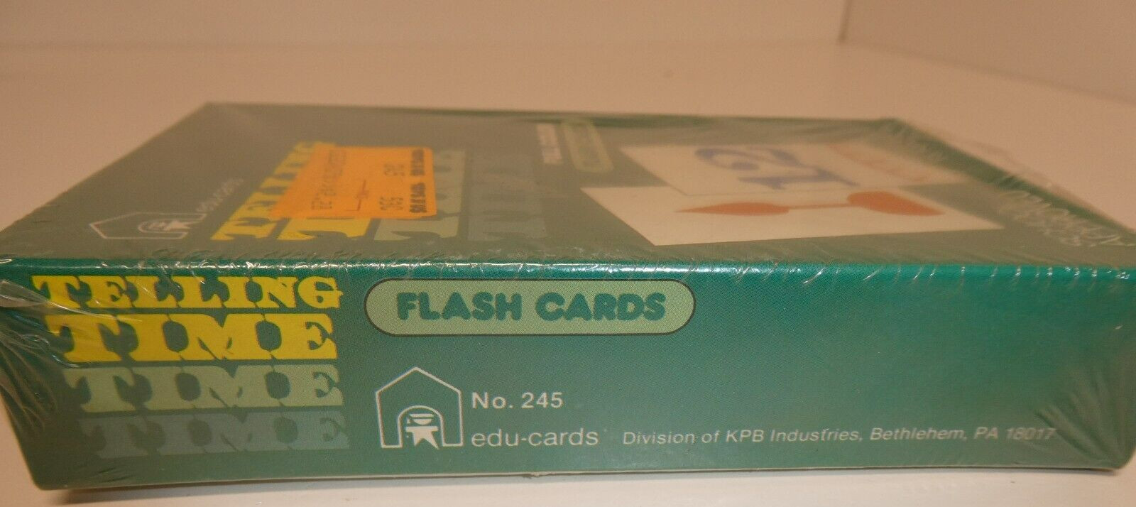VTG New Sealed #245 Edu-cards Telling Time Flash Cards (Ages 5-9) Toys R Us