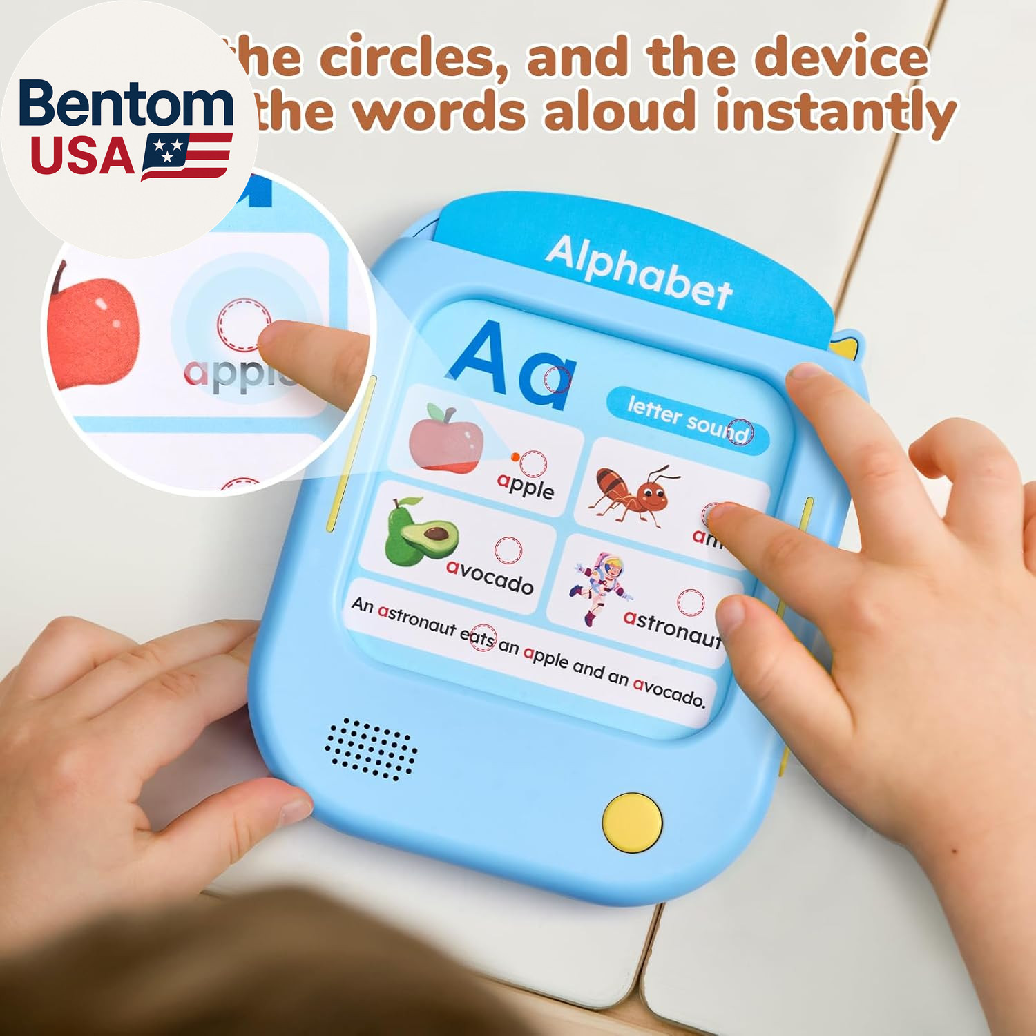 Kids Learning Tablet, Phonics Talking Flash Cards, Learn to Read with 156 Pages,