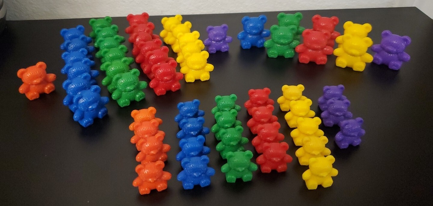 57 Counting Sorting Bears Home School Educational Learning Toys Rainbow