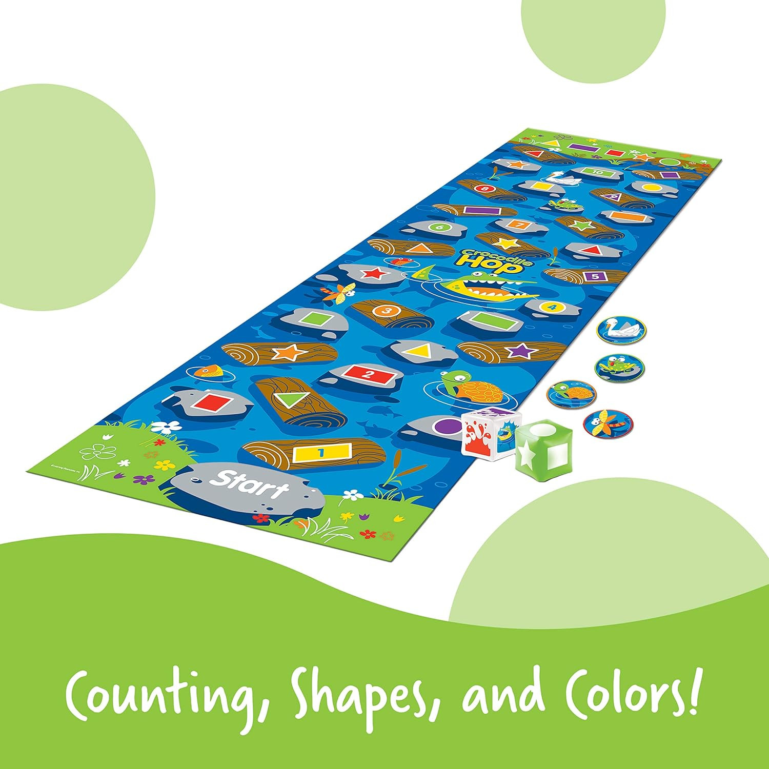Crocodile Hop Floor Game – Ages 3+ Indoor Games for Toddlers, Gross Motor Skills