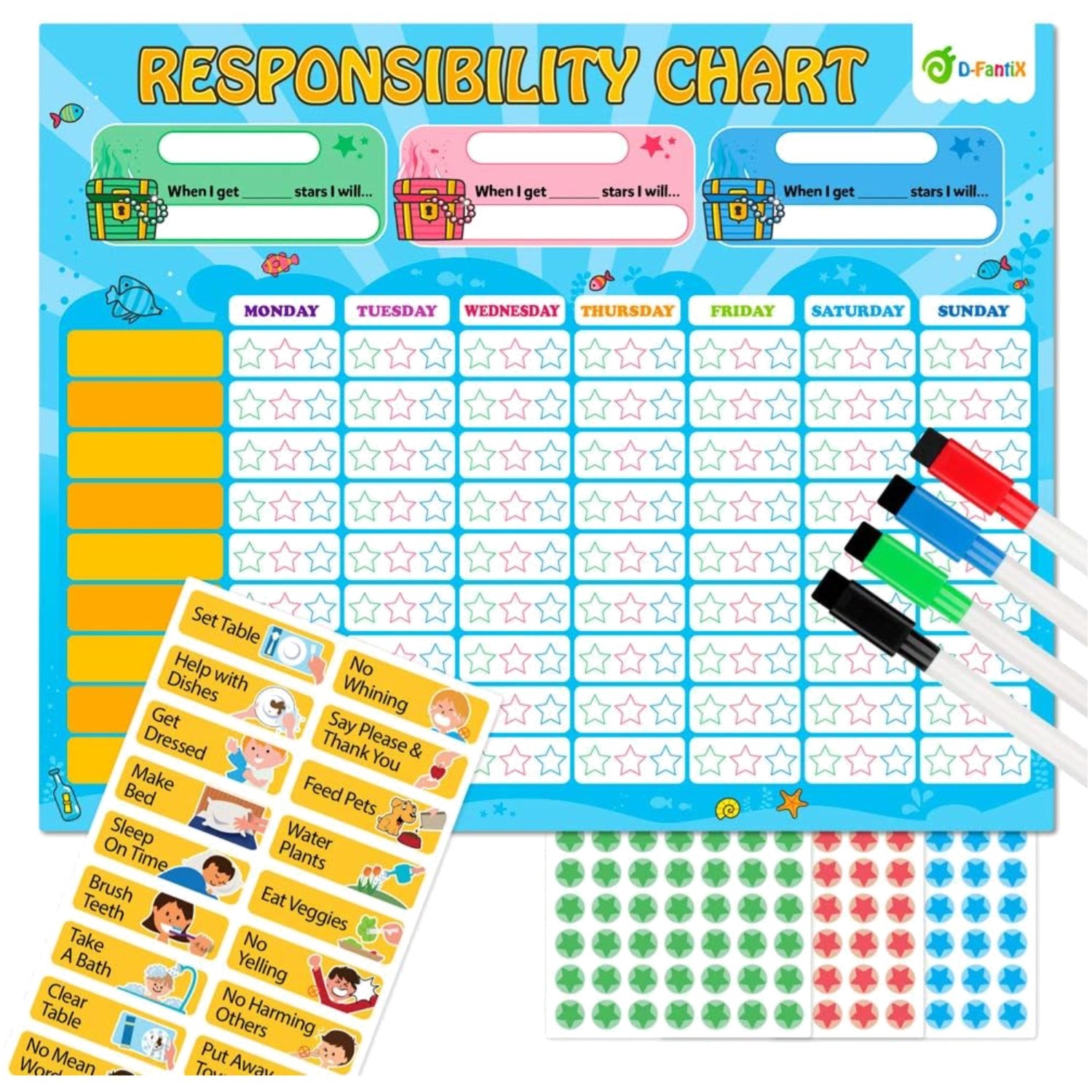 Magnetic Behavior Chart for Good Behavior and Daily Routine