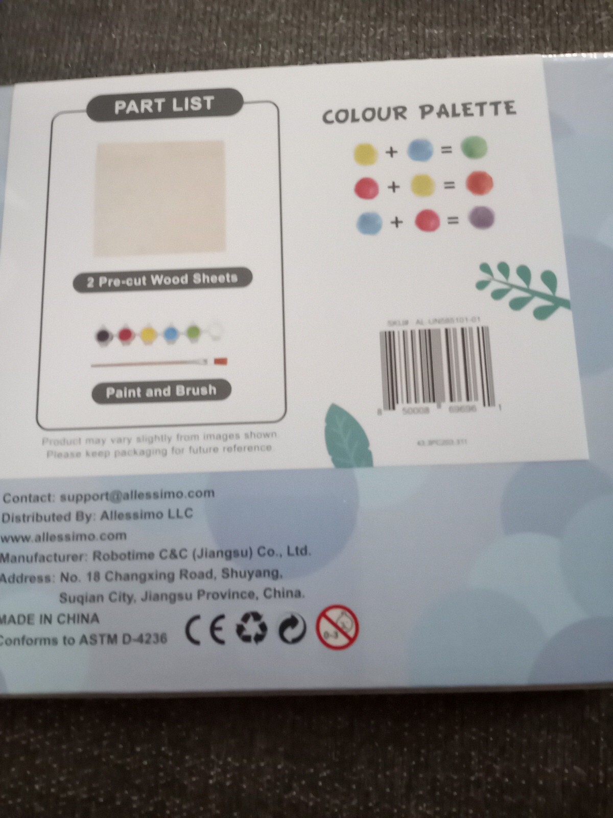 NIB Allessimo Reality Puzzle Paint Kit Level 3 ~ Unicorn Ages 5+ Pink Kid Crafts