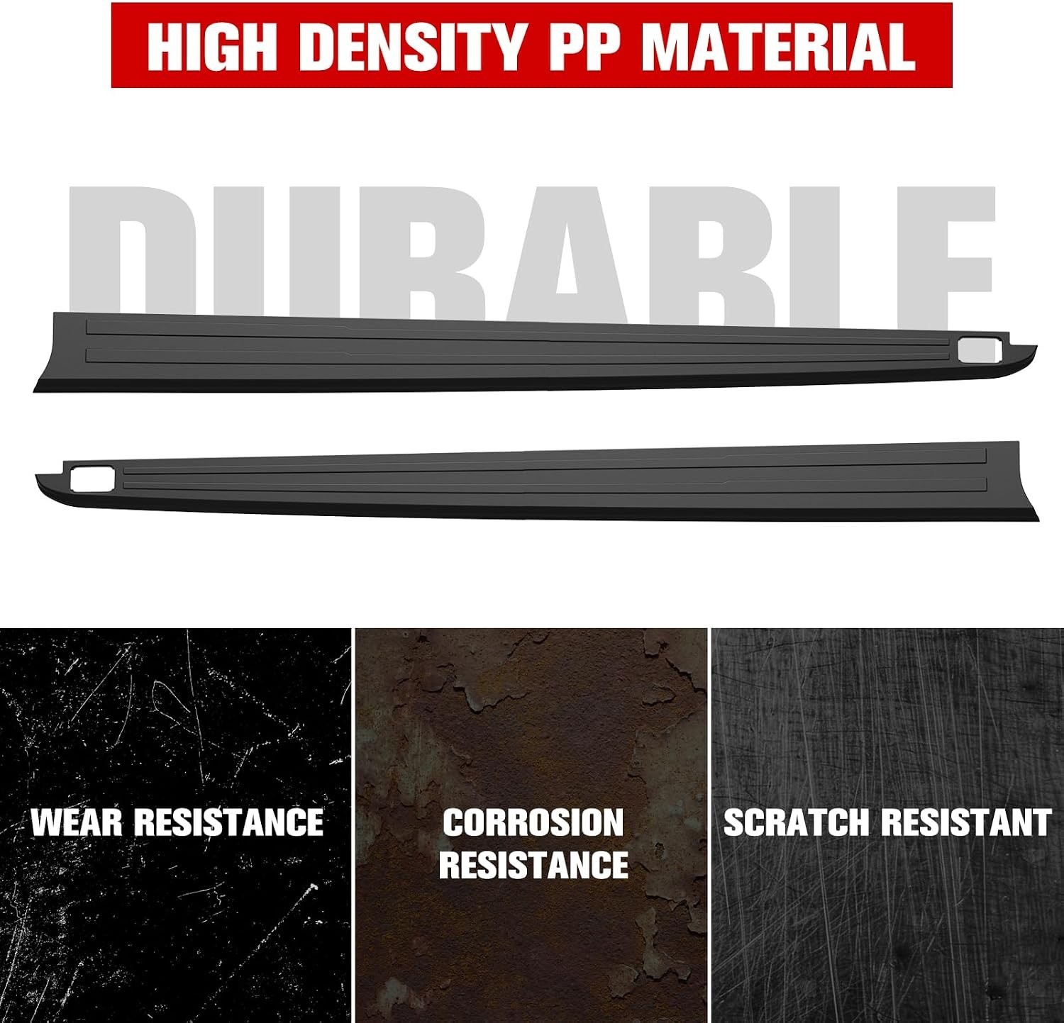 Side Bed Rail Caps 5.5′ Protector for Ford F150 2015-2020 Accessories, Combined