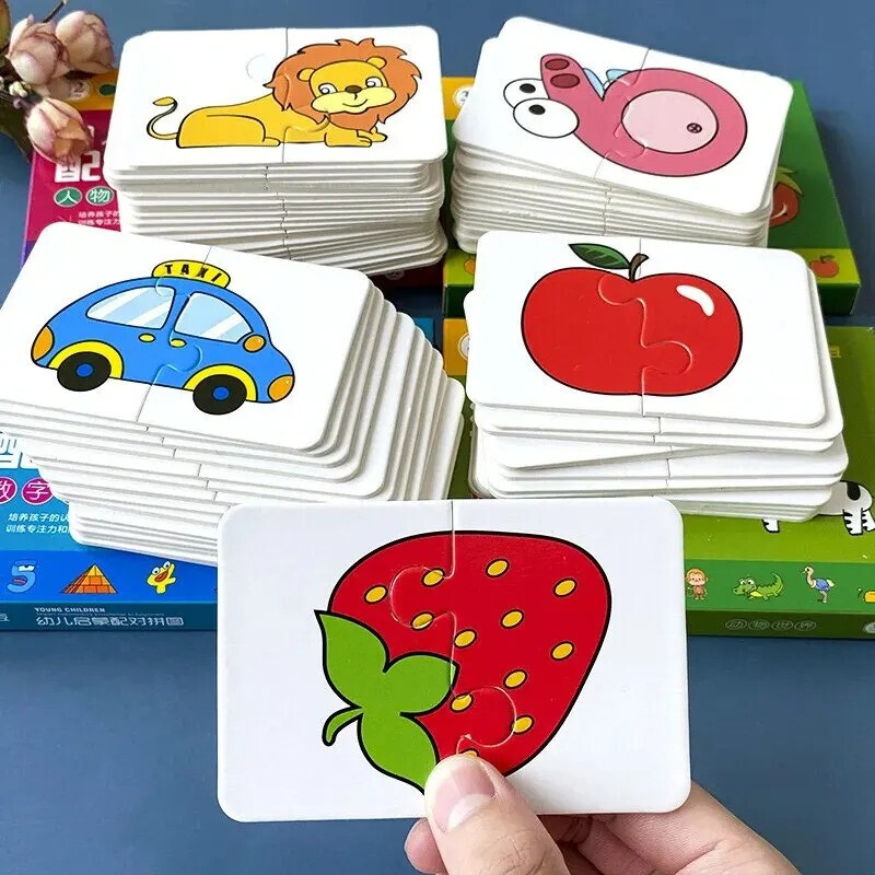 32 Pcs Enlightenment Card Matching Puzzle Education Cartoon Boys and Girls Toys
