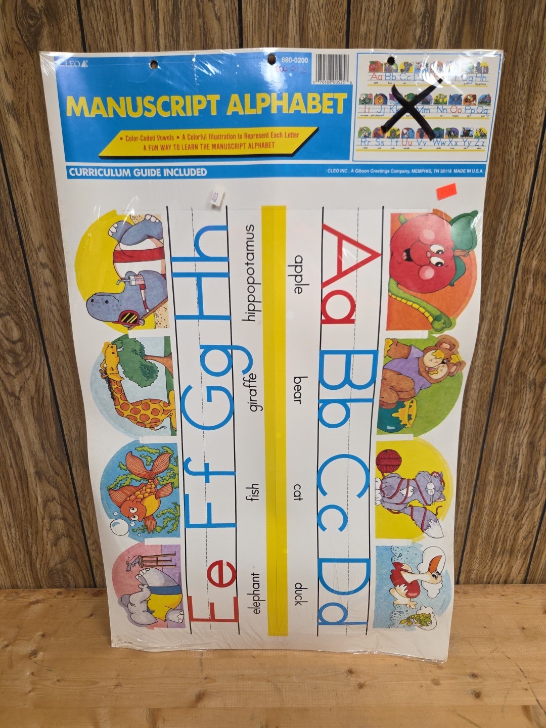 Vintage 1980s Manuscript Alphabet Bulletin Board Set By Cleo Inc.
