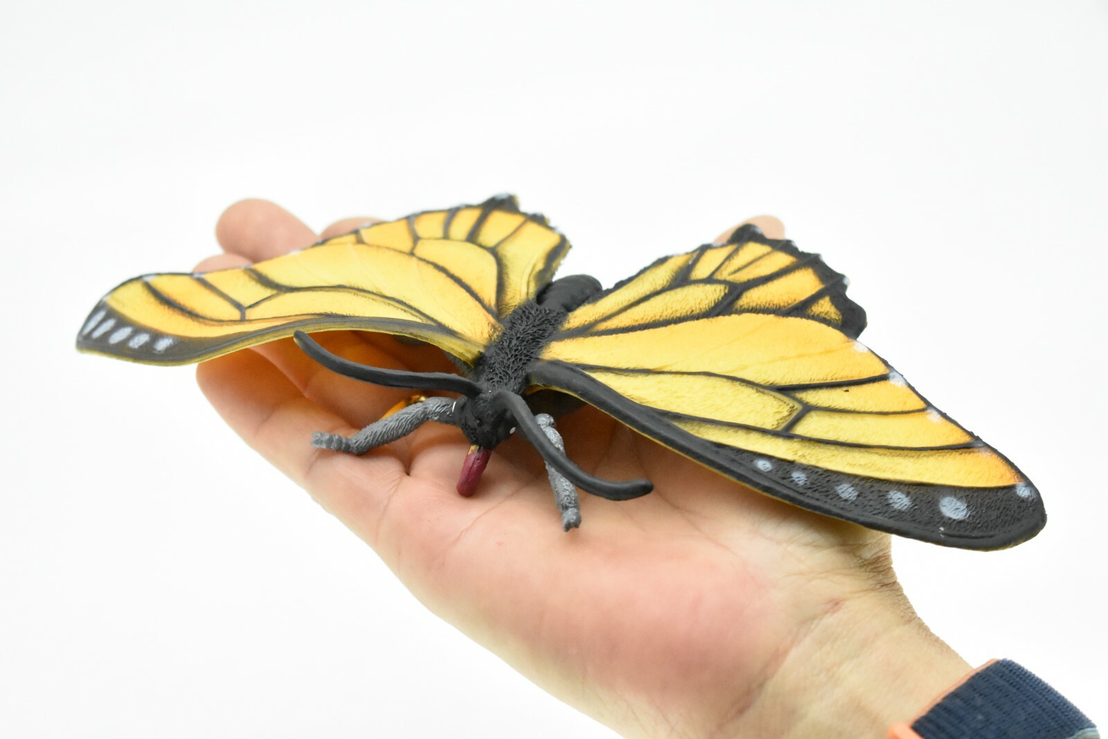 Butterfly, Monarch, Yellow and Orange, Very Nice Plastic Figure, Model 8″