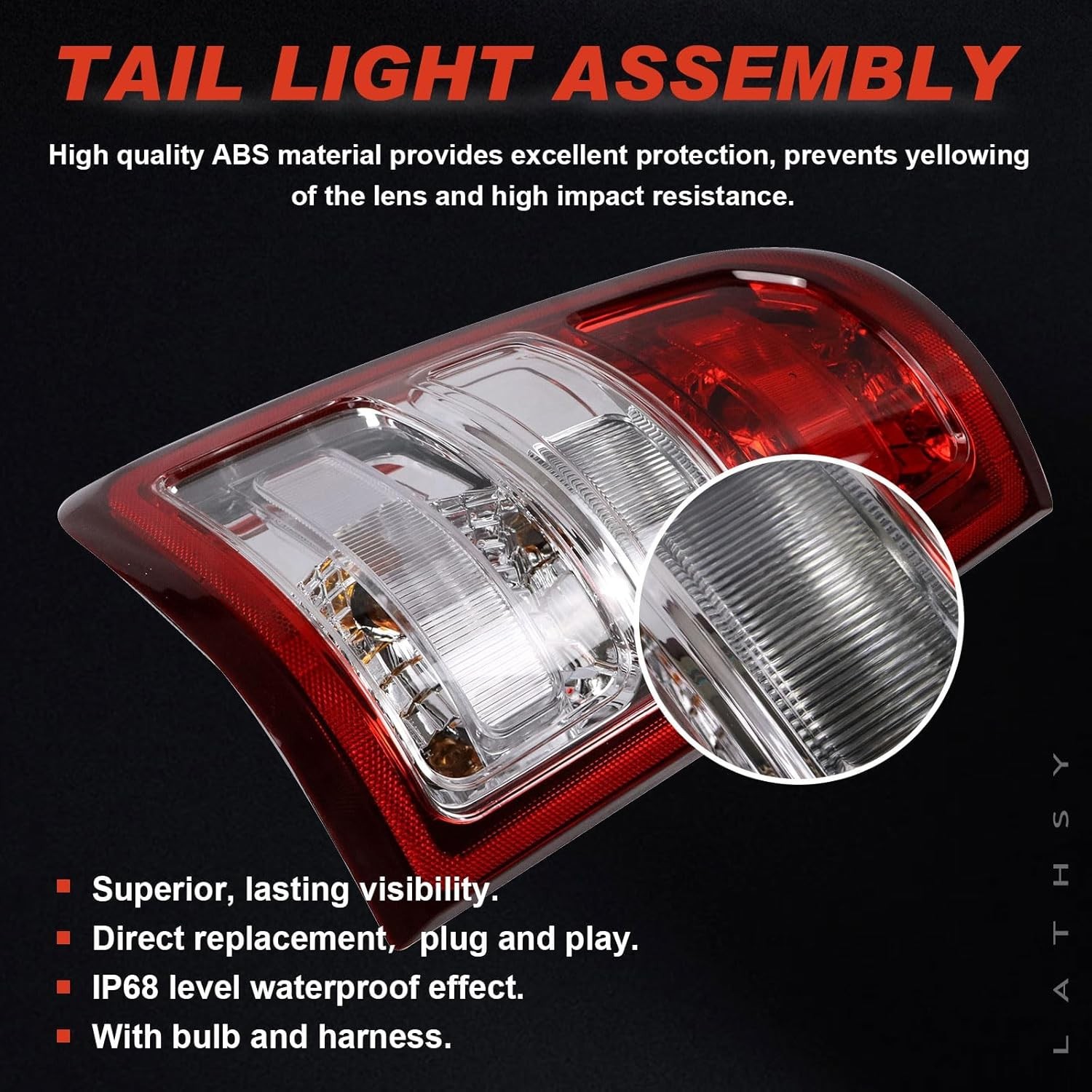 Tail Light Chrome Bezel Compatible With 2019-2023 Dodge Ram 1500 Right Passenger